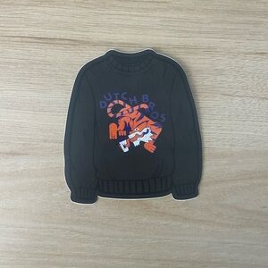 Dutch Bros Black Sticker with Orange and Purple Graphic